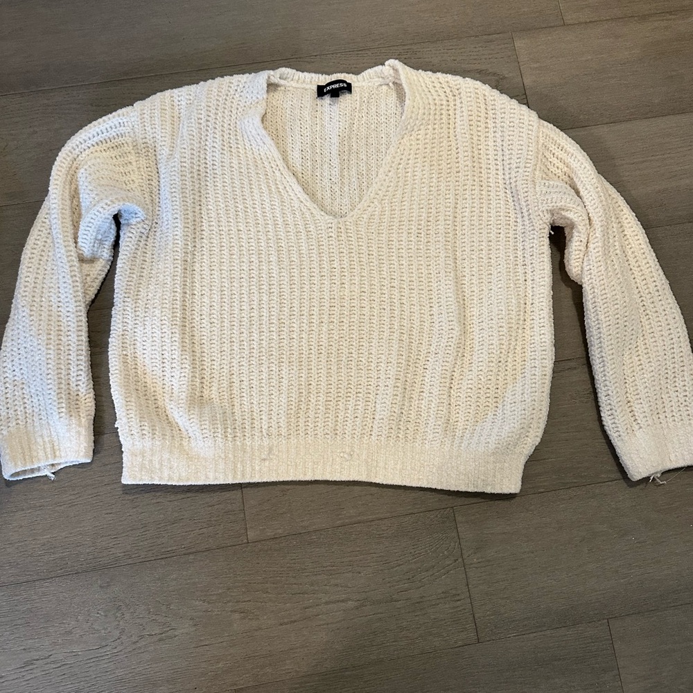 Express White Sweater